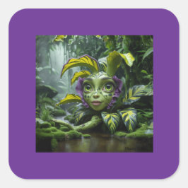 Paarse en groene Planty Tribe Sticker