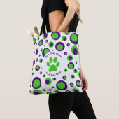 [Paarse en groene] pokadots Tote Bag (Dichtbij)