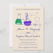 Paarse en groene repetitie voor chemie, diner uitn kaart (Voorkant)