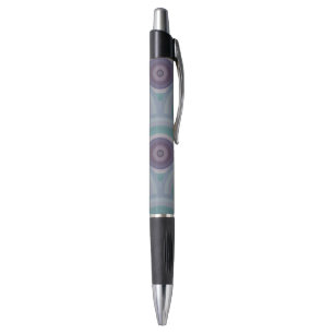 Paarse en groene retro cirkelpatroon pen