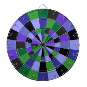 Paarse en groene schaduw dartbord
