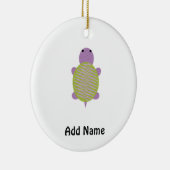 Paarse en groene schildpad keramisch ornament (Rechts)