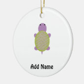 Paarse en groene schildpad keramisch ornament (Links)