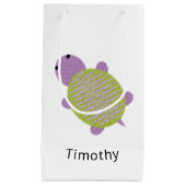 Paarse en groene schildpad klein cadeauzakje (Voorkant)