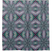 paarse en groene scifi moderne futuristische techn douchegordijn (Voorkant)