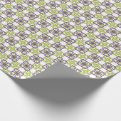 Paarse en groene snijvlakken cadeaupapier (Hoek)