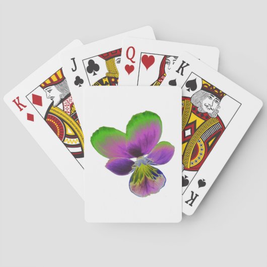Paarse en groene spelkaarten speelkaarten (Achterkant)