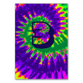 Paarse en groene spiraalkleurige kleurstof drie kaart (Voorkant)