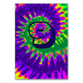 Paarse en groene spiraalkleurige tintelingstabel n kaart (Achterkant)