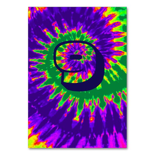 Paarse en groene spiraalkleurige tintelingstabel n kaart (Voorkant)