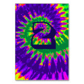 Paarse en groene spiraalkleurige tintelingstabel t kaart (Achterkant)