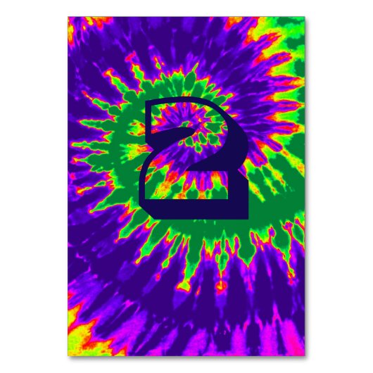 Paarse en groene spiraalkleurige tintelingstabel t kaart (Voorkant)