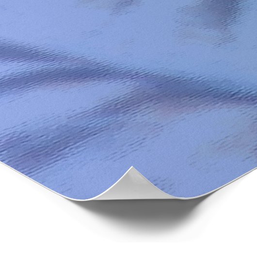 Paarse en groene spiraalvormige Ammonite Fossil Ar Poster (Hoek)