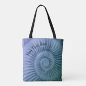 Paarse en groene spiraalvormige Ammonite Fossil Ar Tote Bag (Achterkant)