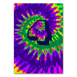 Paarse en Groene Spiraalvormige Tie Kleurstof Tafe Kaart