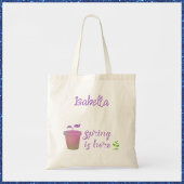  Paarse EN groene SPRING IS HIER Tote Bag