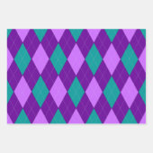 Paarse en groene stijlbladen inpakpapier vel (Voorkant 2)