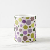 Paarse en groene stippen koffiemok (Center)