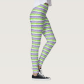 Paarse en groene strepen leggings (Rechts)