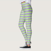 Paarse en groene strepen leggings (Links)
