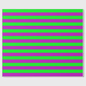 Paarse en groene strepen ontwerp cadeaupapier (Vlak)