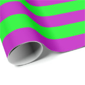 Paarse en groene strepen ontwerp cadeaupapier (Rol Hoek)