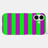 Paarse en groene strepen ontwerp Case-Mate iPhone case (Achterkant (horizontaal))