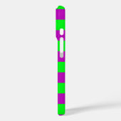 Paarse en groene strepen ontwerp Case-Mate iPhone case (Achterkant / Links)