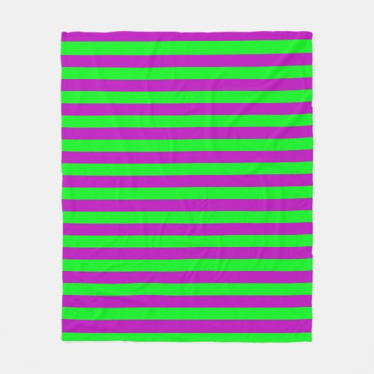 Paarse en groene strepen ontwerp fleece deken (Voorkant)