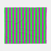 Paarse en groene strepen ontwerp fleece deken (Voorkant (Horizontaal))