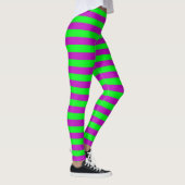 Paarse en groene strepen ontwerp leggings (Rechts)
