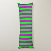 Paarse en groene strepen ontwerp lichaamskussen (Achterkant (Verticaal))