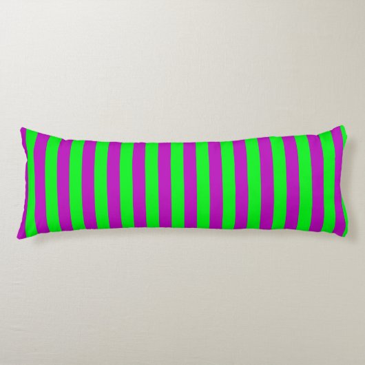Paarse en groene strepen ontwerp lichaamskussen (Voorkant)
