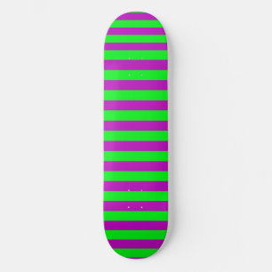 Paarse en groene strepen ontwerp persoonlijk skateboard