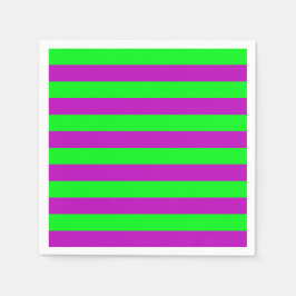 Paarse en groene strepen ontwerp servet