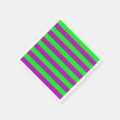 Paarse en groene strepen ontwerp servet (Hoek)