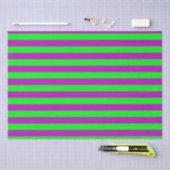 Paarse en groene strepen ontwerp tissuepapier (Craft)