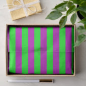 Paarse en groene strepen ontwerp tissuepapier (Geschenk)