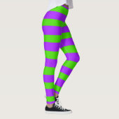 Paarse en groene striped St. Urho Leggings (Rechts)