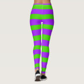 Paarse en groene striped St. Urho Leggings (Achterkant)