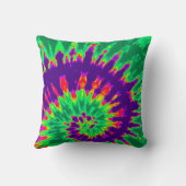 Paarse en groene Stropdas Pillow Kussen (Achterkant)