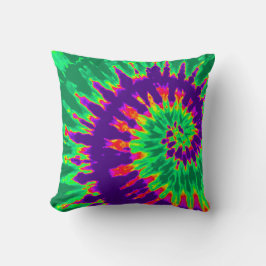 Paarse en groene Stropdas Pillow Kussen