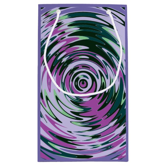 Paarse en groene tas voor cadeautjes Abstract Klein Cadeauzakje (Achterkant)