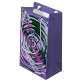 Paarse en groene tas voor cadeautjes Abstract Klein Cadeauzakje (Achterkant Gekanteld)