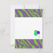 Paarse en groene tijgerstapes, uitnodiging (Achterkant)