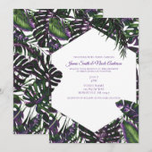 Paarse en groene tropische olievlekken kaart (Voorkant / Achterkant)