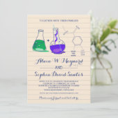 Paarse en groene twistuitingen kaart (Staand voorkant)