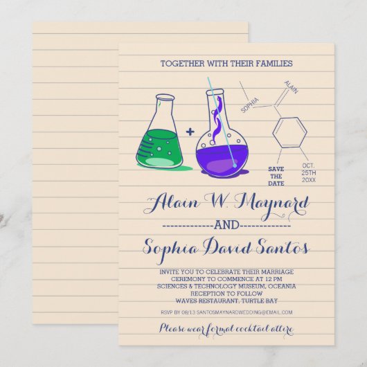 Paarse en groene twistuitingen kaart (Voorkant / Achterkant)