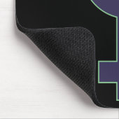 Paarse en groene venusspiegelvormgeving muismat (Hoek)