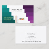 Paarse en groene verfschilder voor thuisverf visitekaartje (Voorkant / Achterkant)